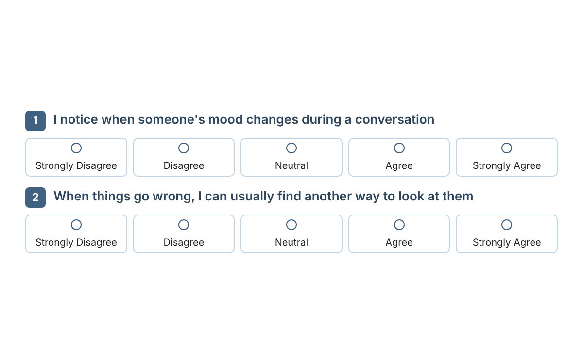 Example from the Emotional Intelligence Survey (EIS)