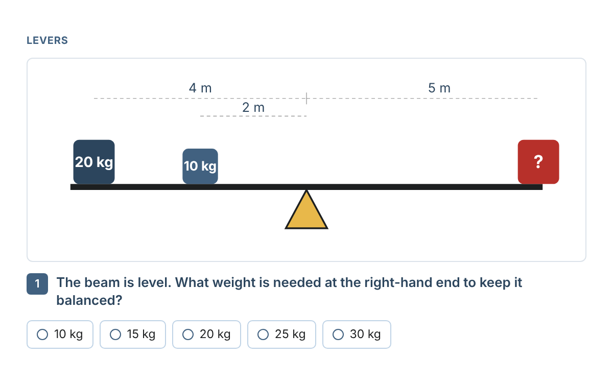 Example from the Mechanical Comprehension Test