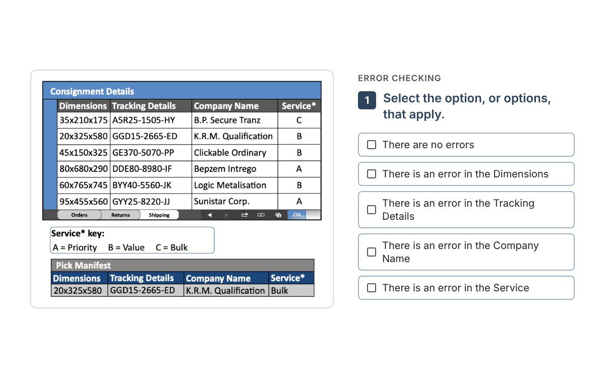 Example from the Error Checking Test