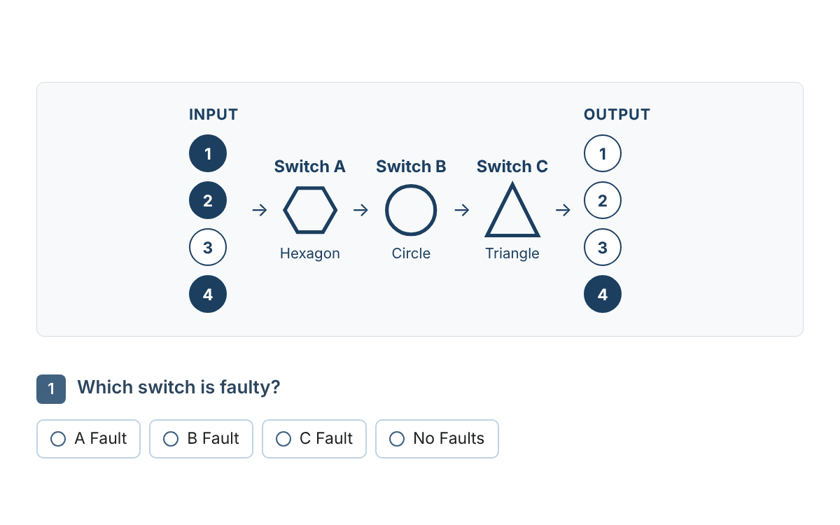 Example from the Fault Finding Test