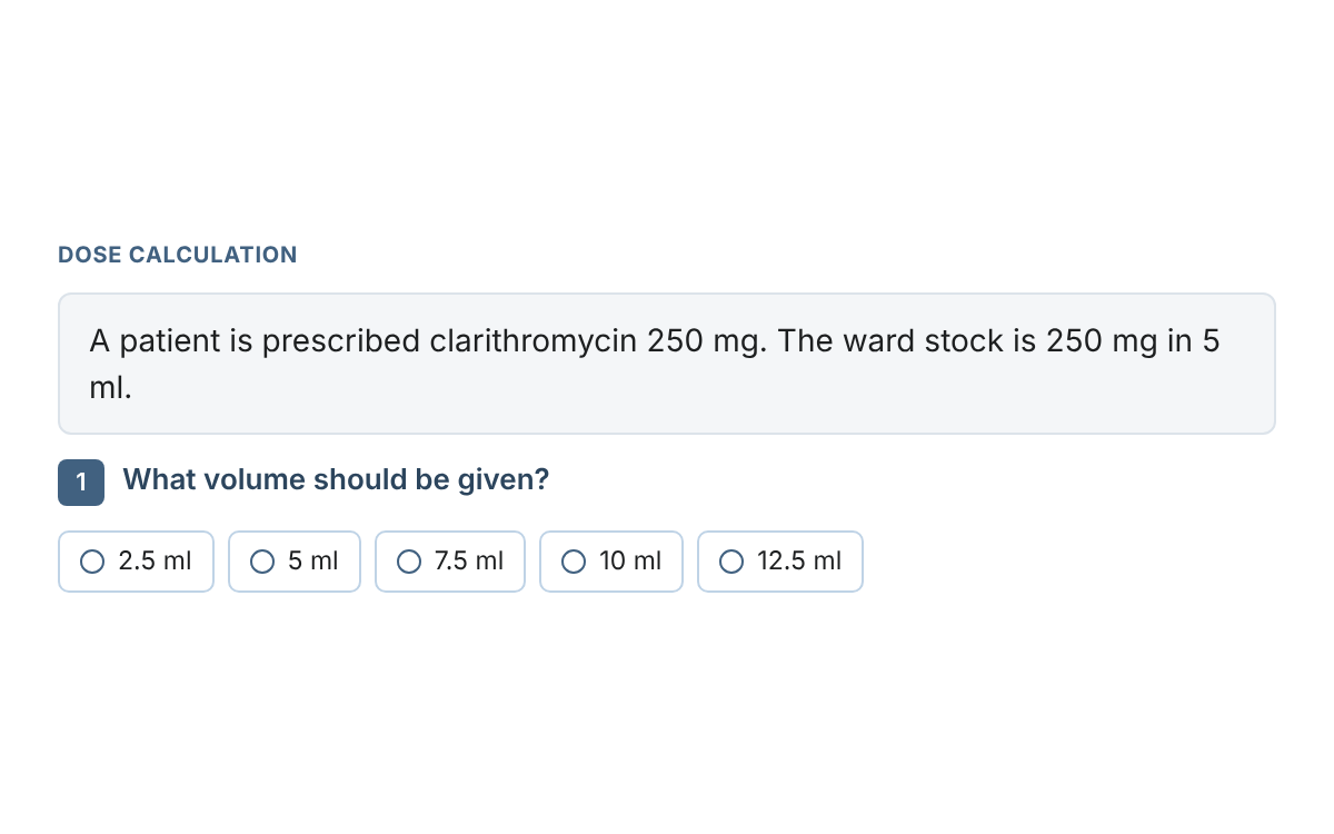 Example from the Nursing Comprehension Test