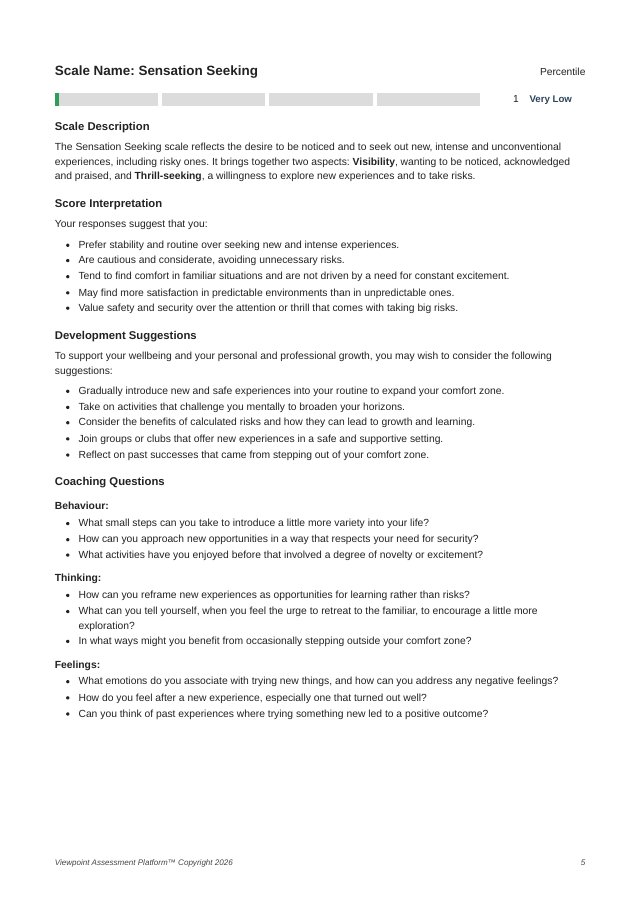 Report scale page