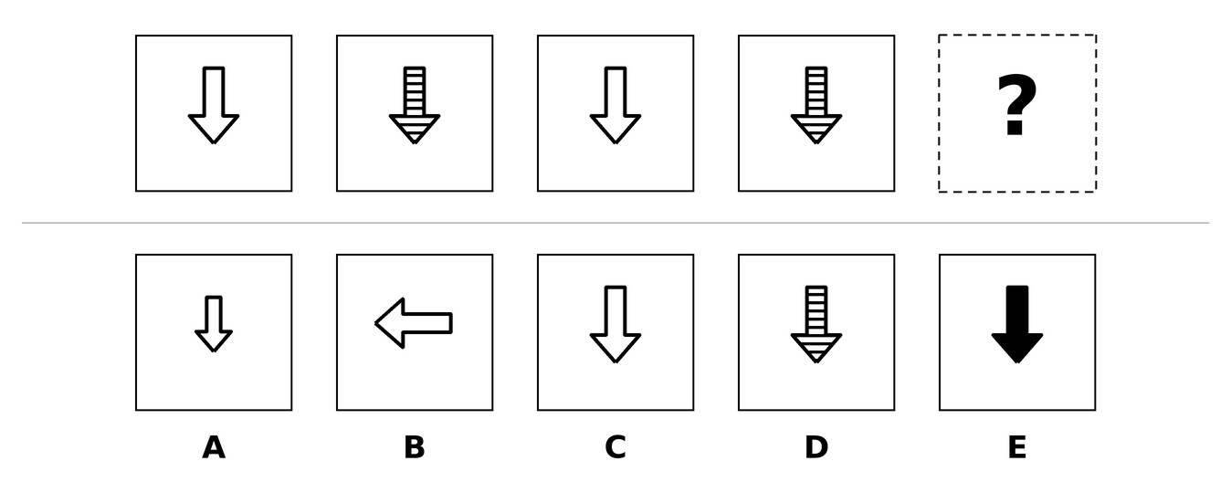 Example from the Abstract Reasoning Test